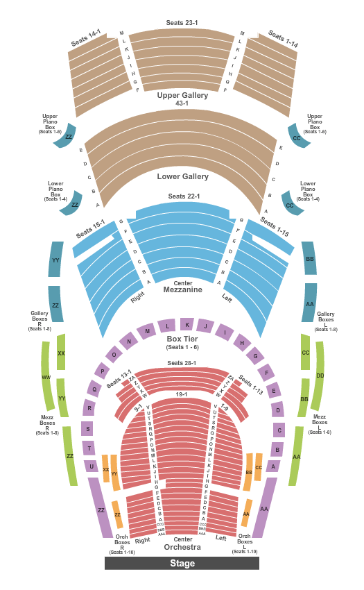 Bass Hall BOOP! Seating Chart